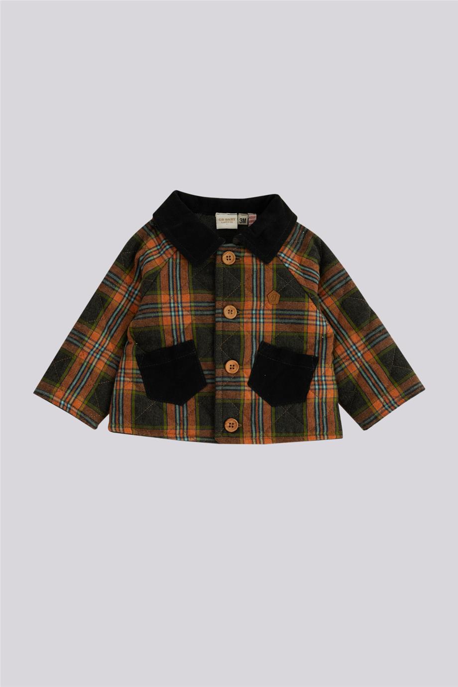 Layette Erkek Bebek Ekose Ceket