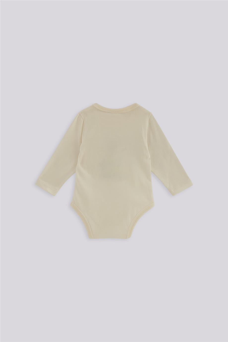 Layette Erkek Bebek Ekru Body görsel 3
