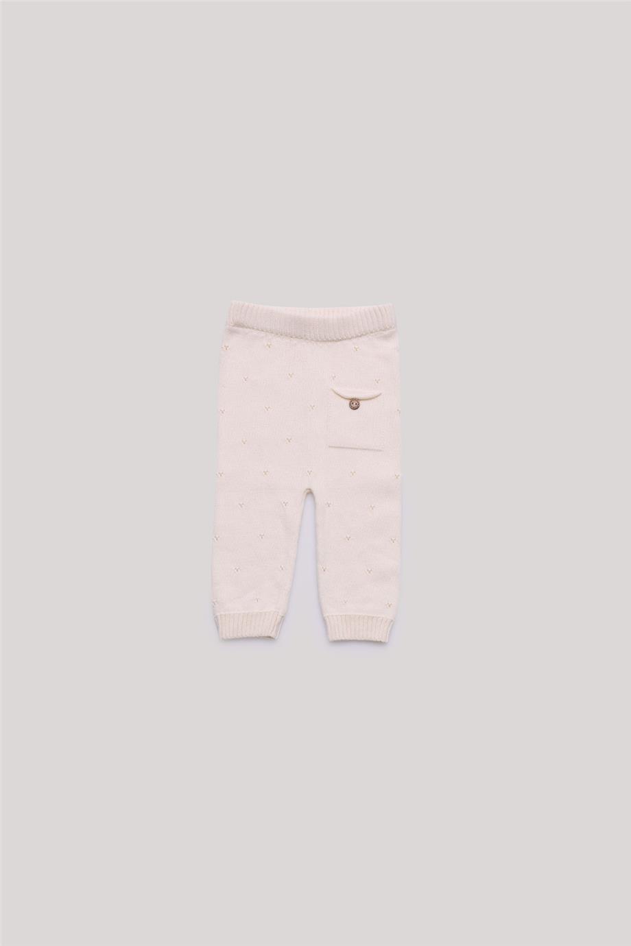 Layette Erkek Bebek Ekru Eşofman Altı