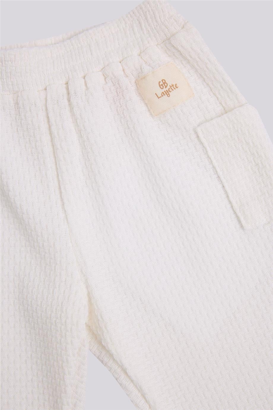 Layette Erkek Bebek Ekru Eşofman Altı görsel 3