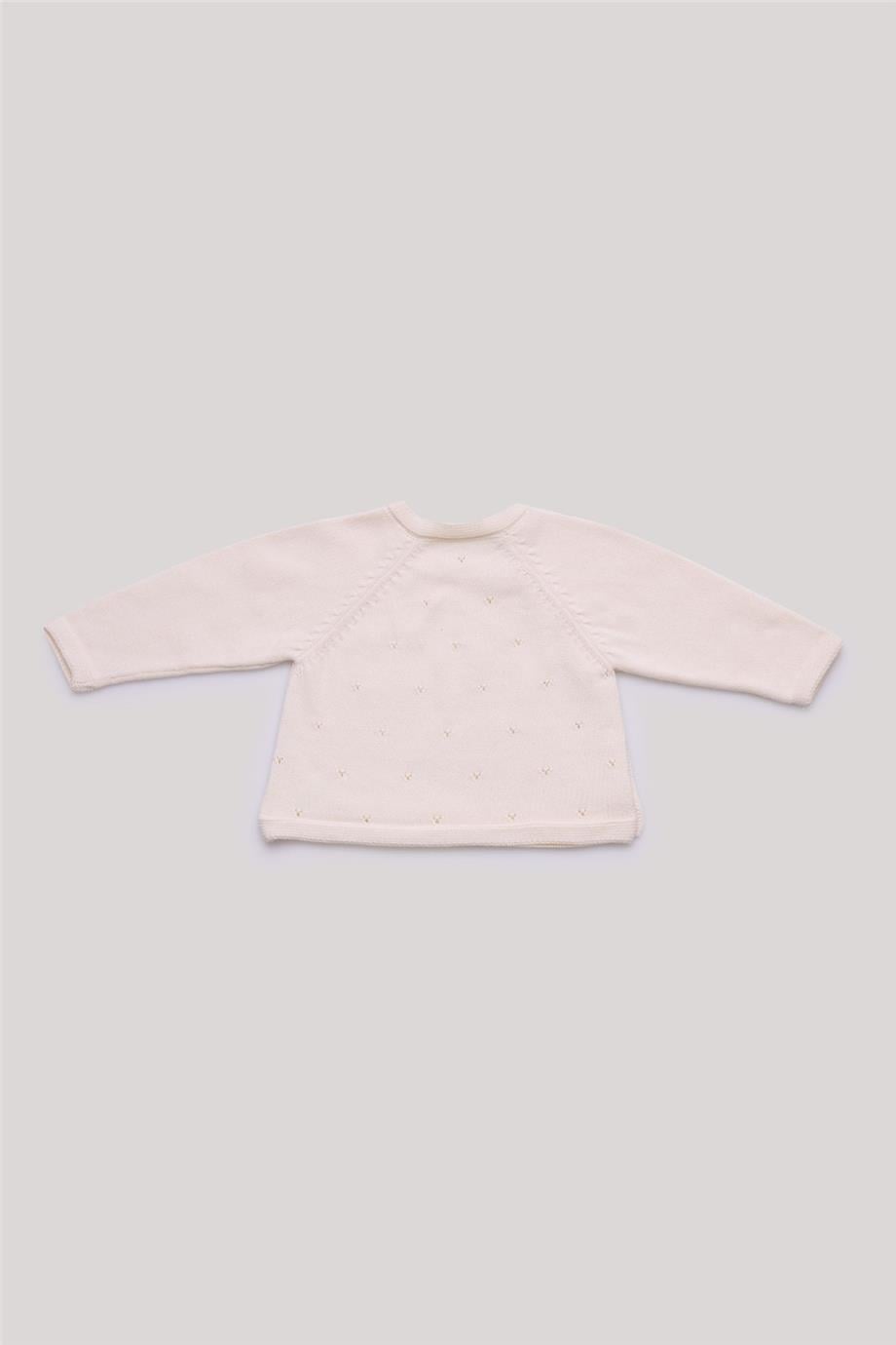 Layette Erkek Bebek Ekru Kazak görsel 2