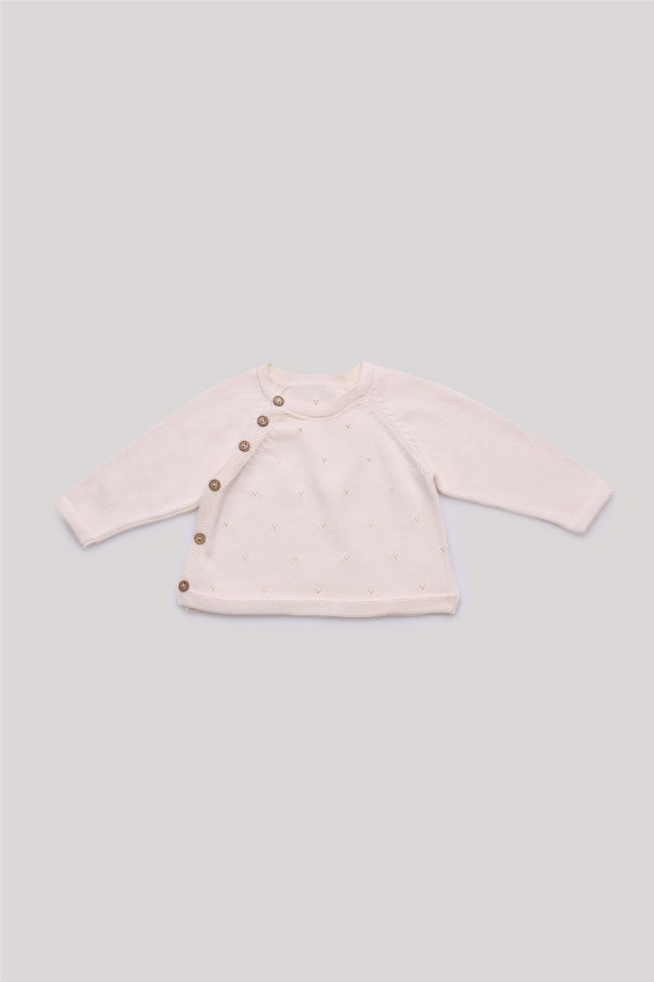 Layette Erkek Bebek Ekru Kazak