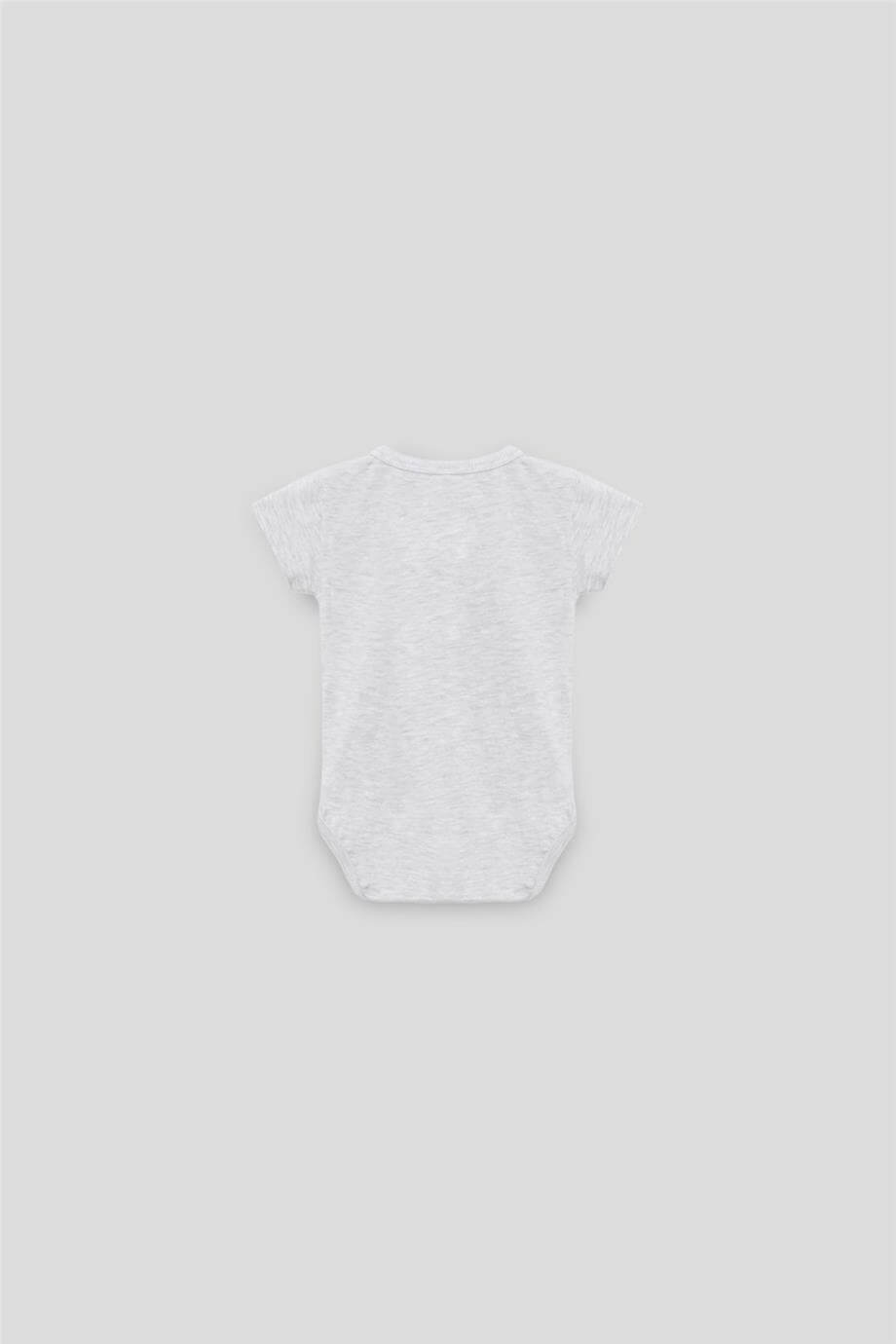 Layette Erkek Bebek Gri Body görsel 3