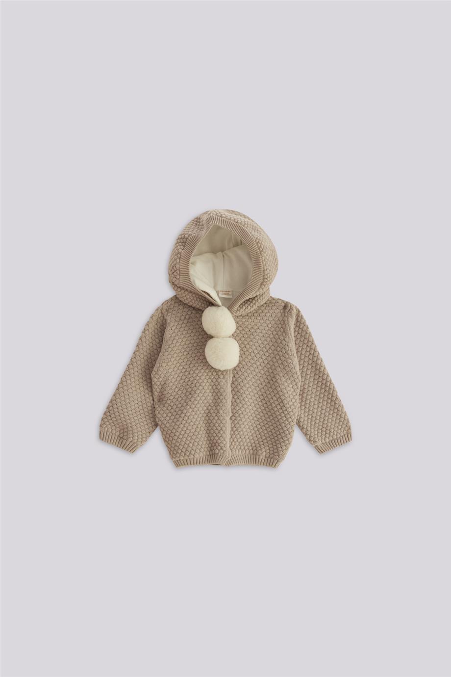 Layette Erkek Bebek Gri Hırka
