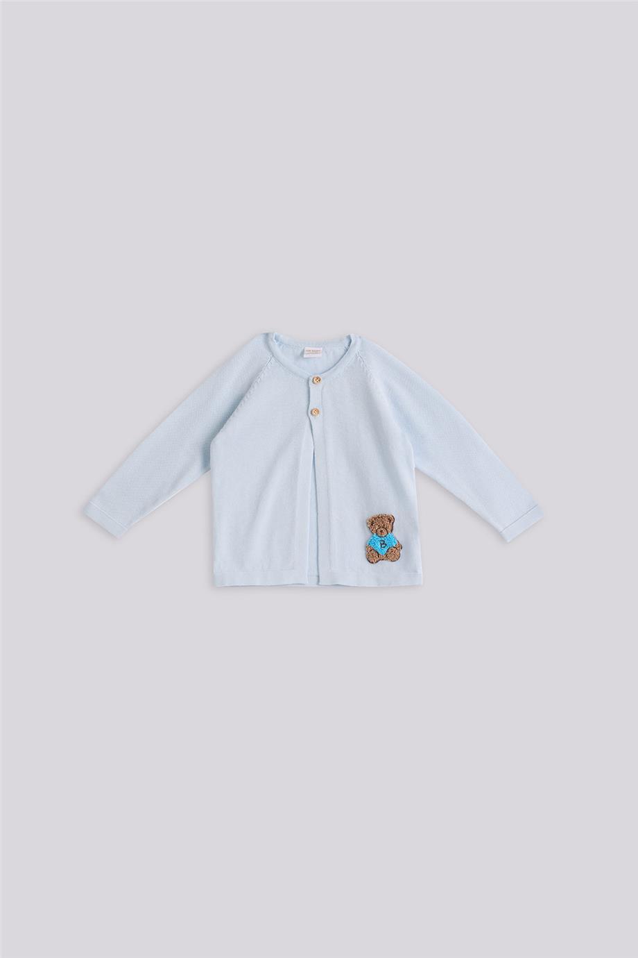 Layette Erkek Bebek Mavi Hırka