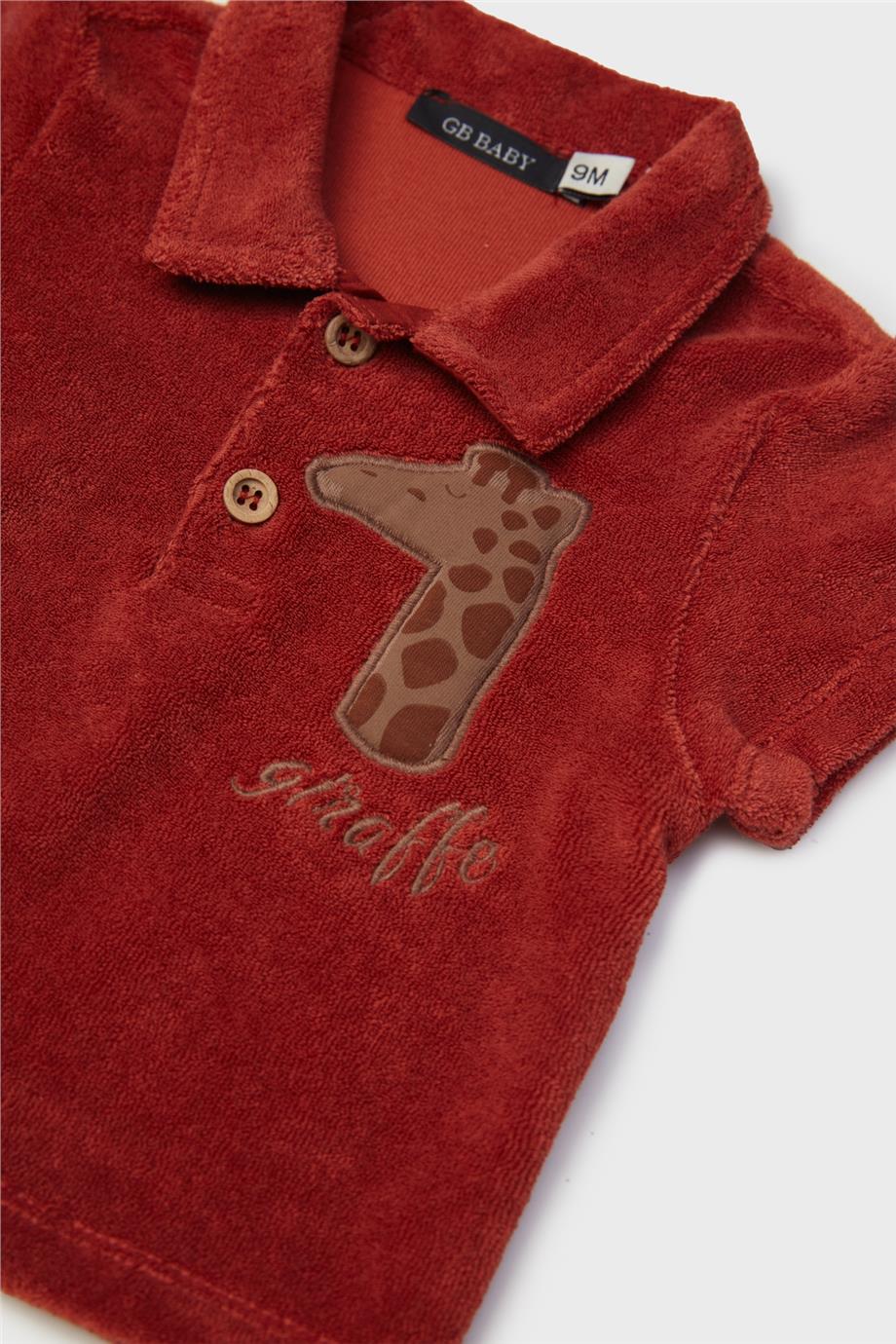 Layette Erkek Bebek Oranj Tişört görsel 3