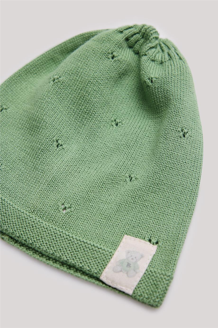 Layette Erkek Bebek Yeşil Bere görsel 3