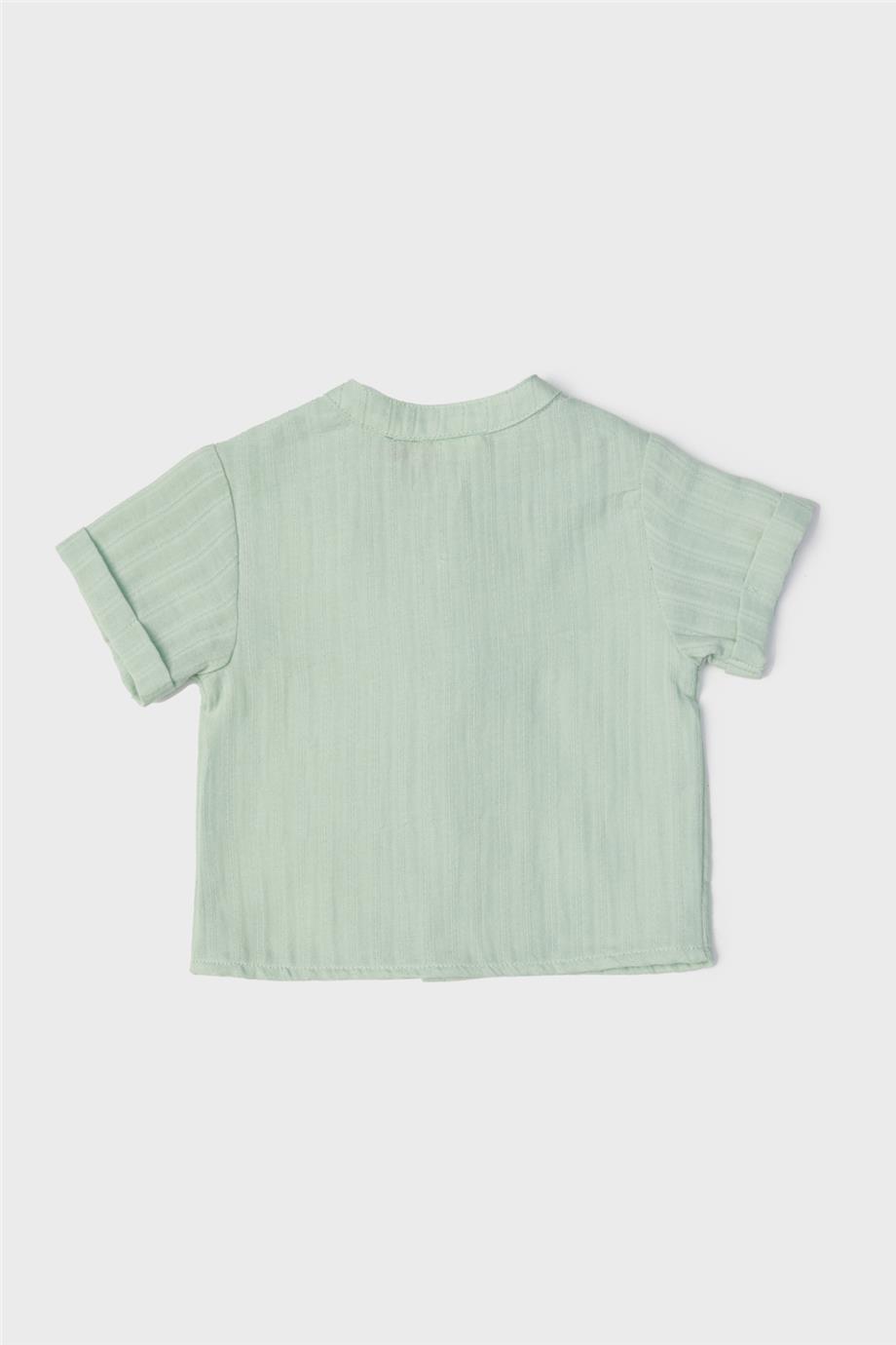 Layette Erkek Bebek Yeşil Gömlek görsel 2