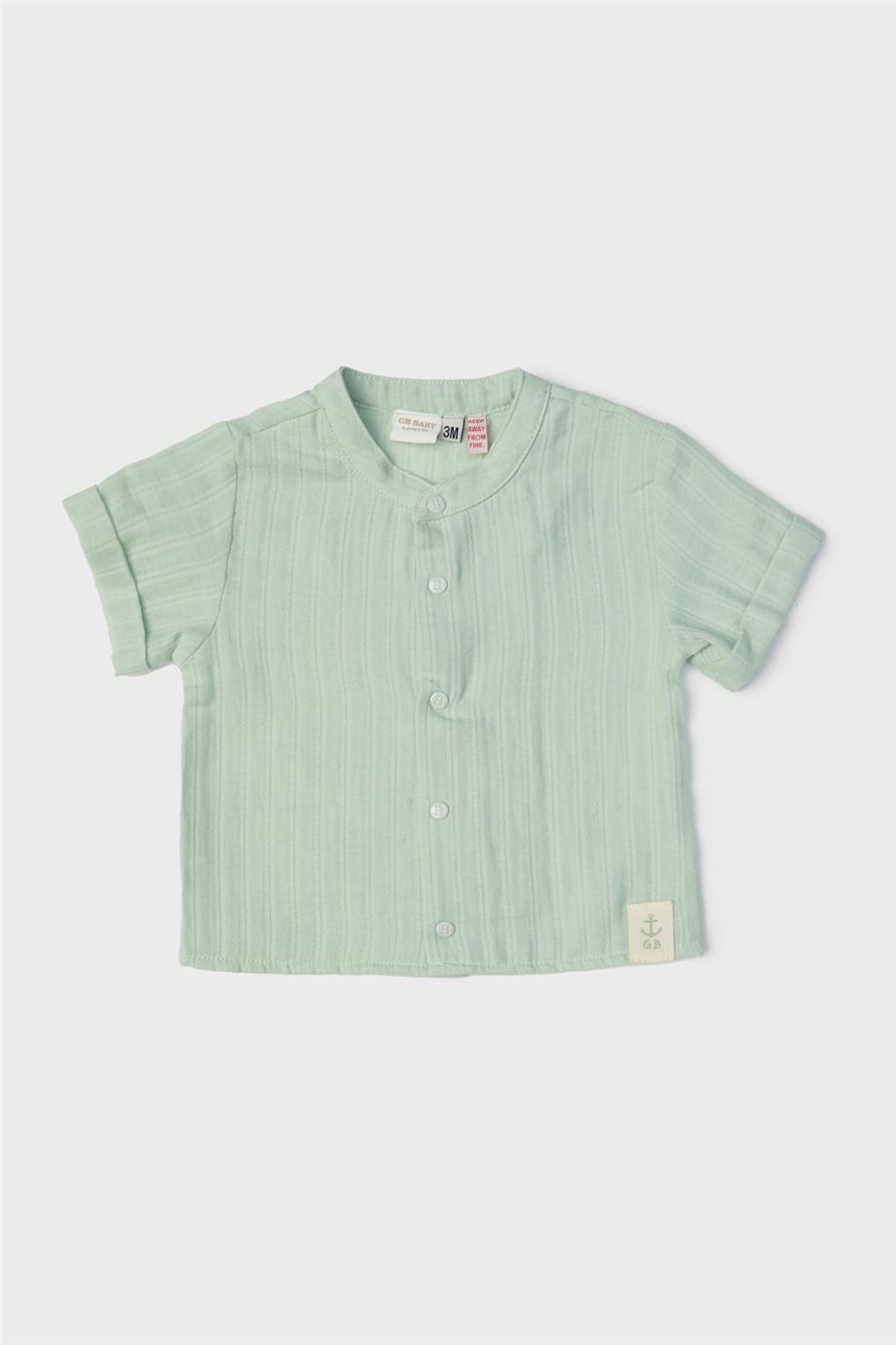 Layette Erkek Bebek Yeşil Gömlek