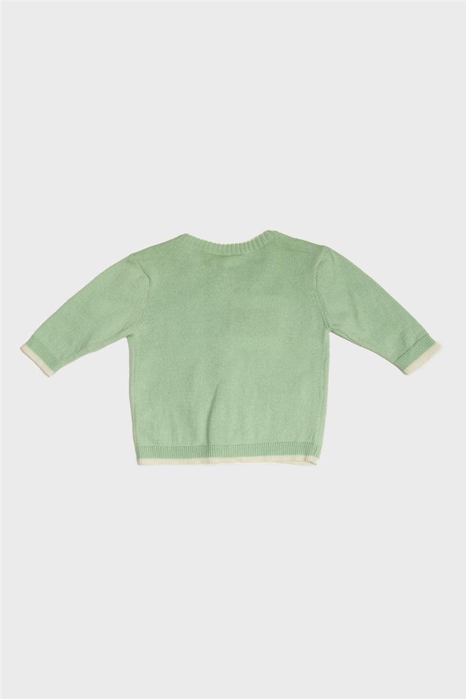 Layette Erkek Bebek Yeşil Hırka görsel 2