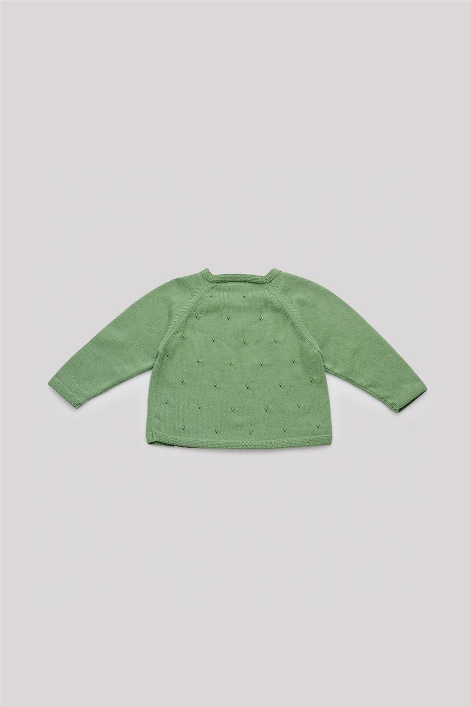 Layette Erkek Bebek Yeşil Kazak görsel 2