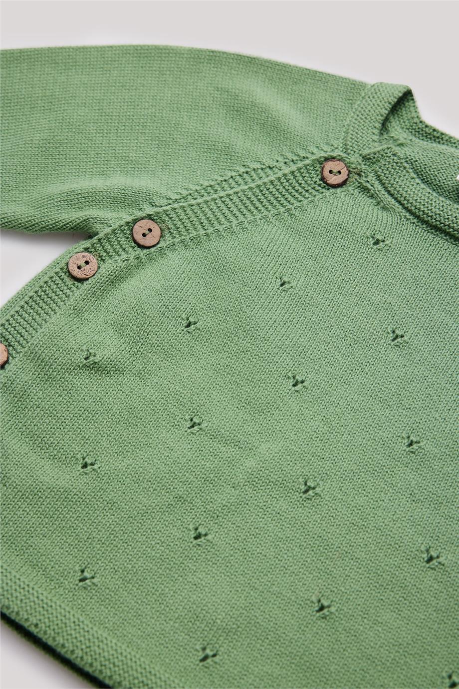 Layette Erkek Bebek Yeşil Kazak görsel 3