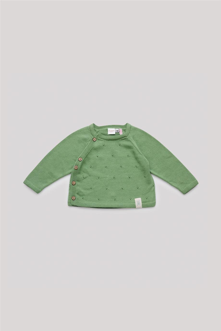 Layette Erkek Bebek Yeşil Kazak