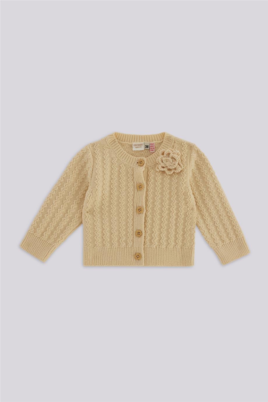 Layette Kız Bebek Bej Hırka