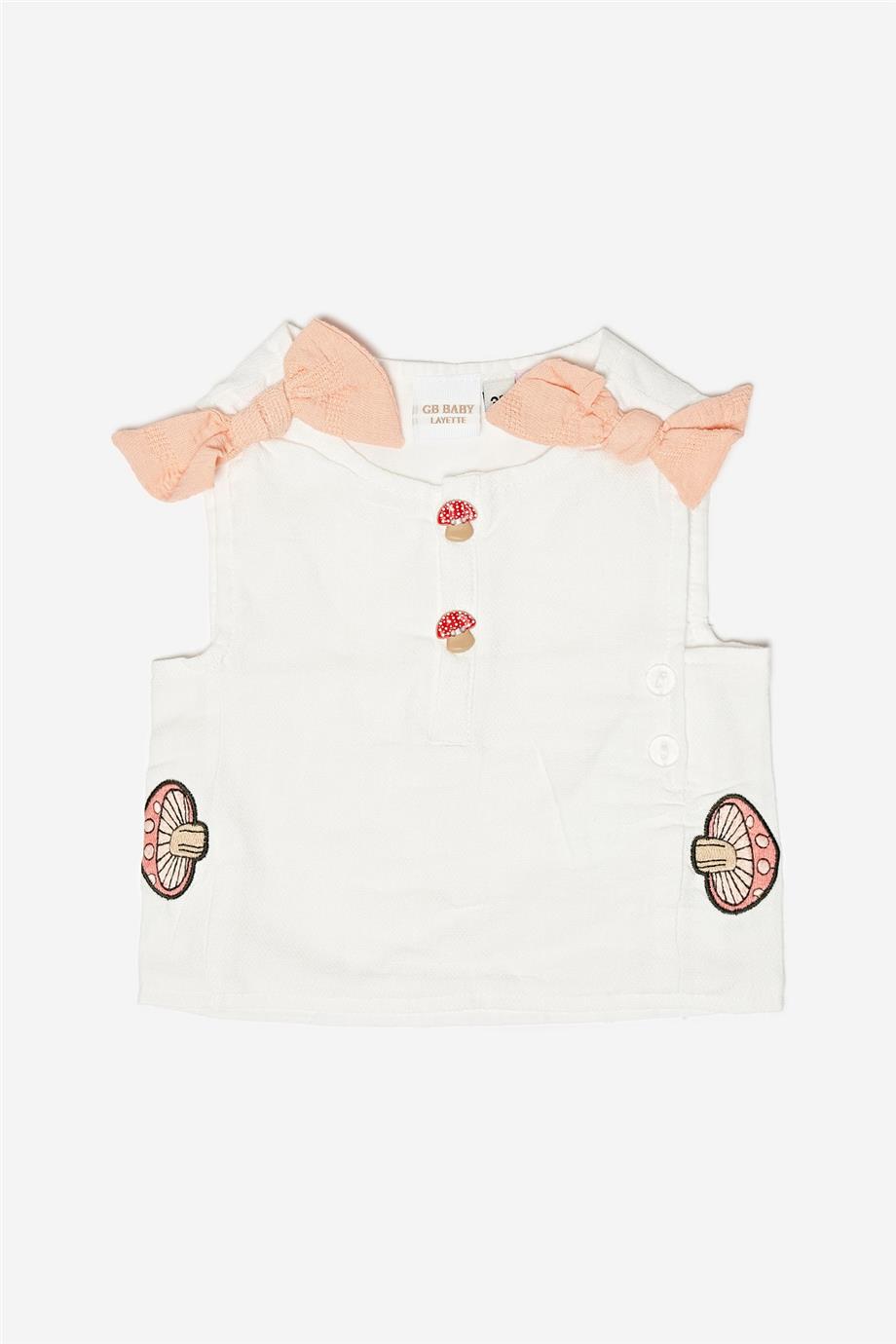 Layette Kız Bebek Beyaz Bluz