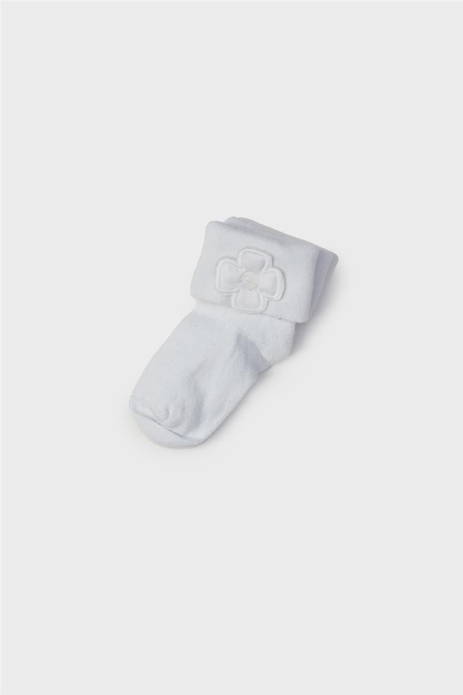 Layette Kız Bebek Beyaz Çorap