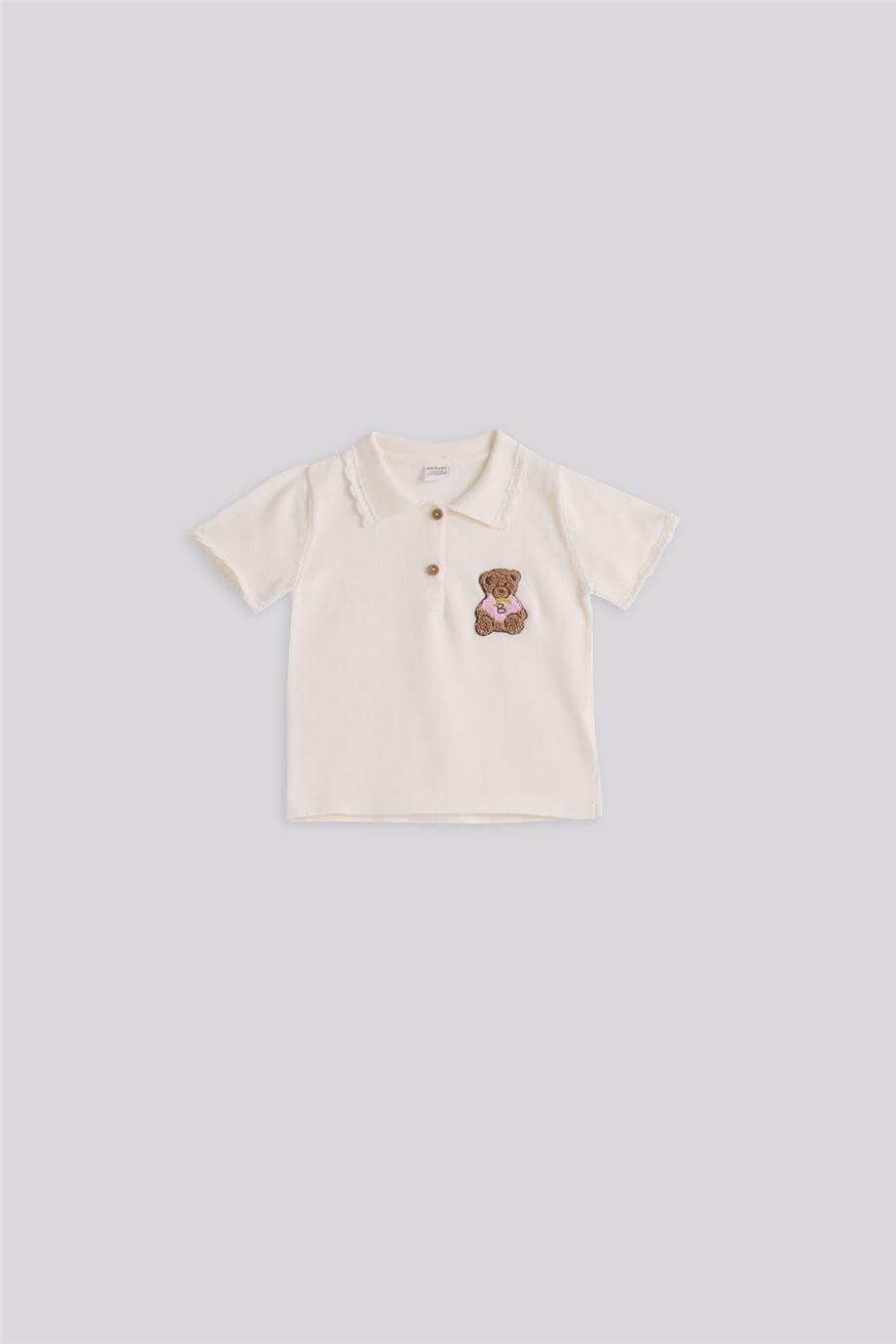 Layette Kız Bebek Beyaz Şort Takım görsel 2