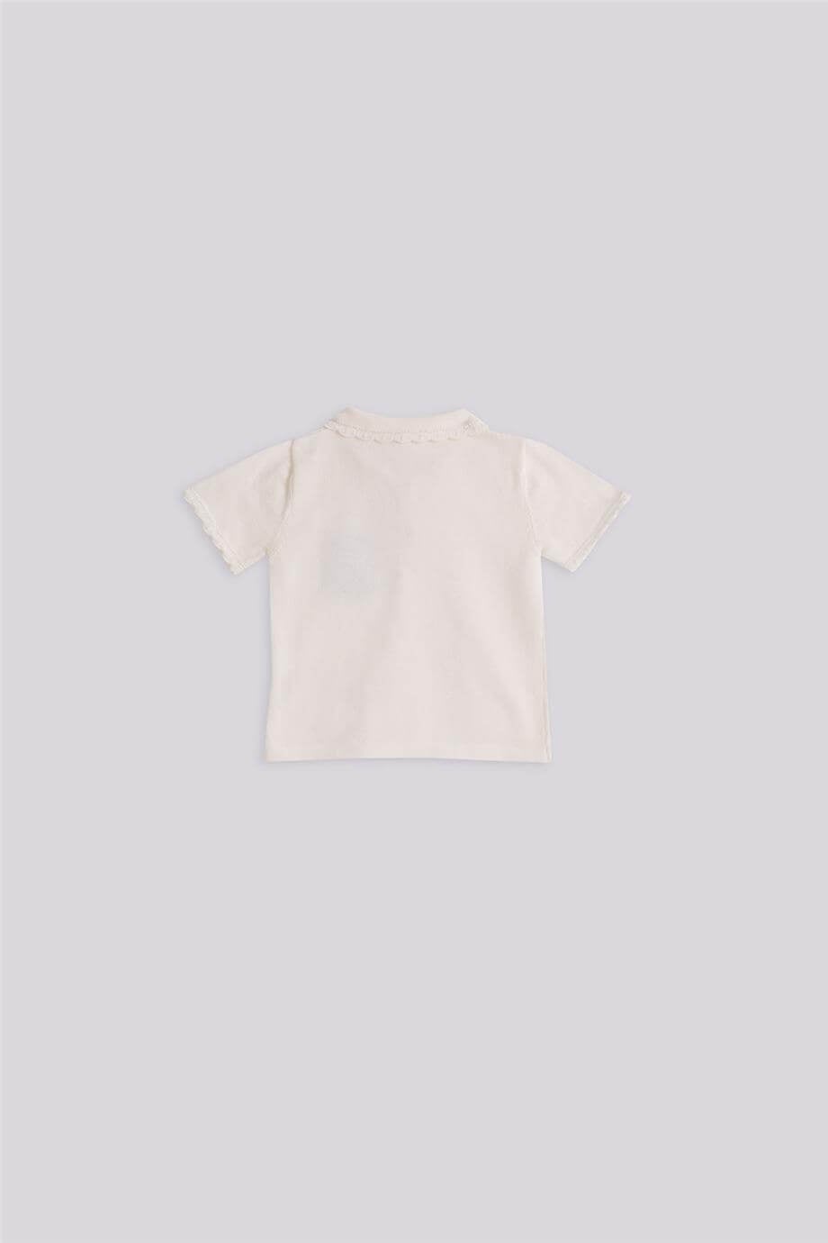 Layette Kız Bebek Beyaz Şort Takım görsel 3