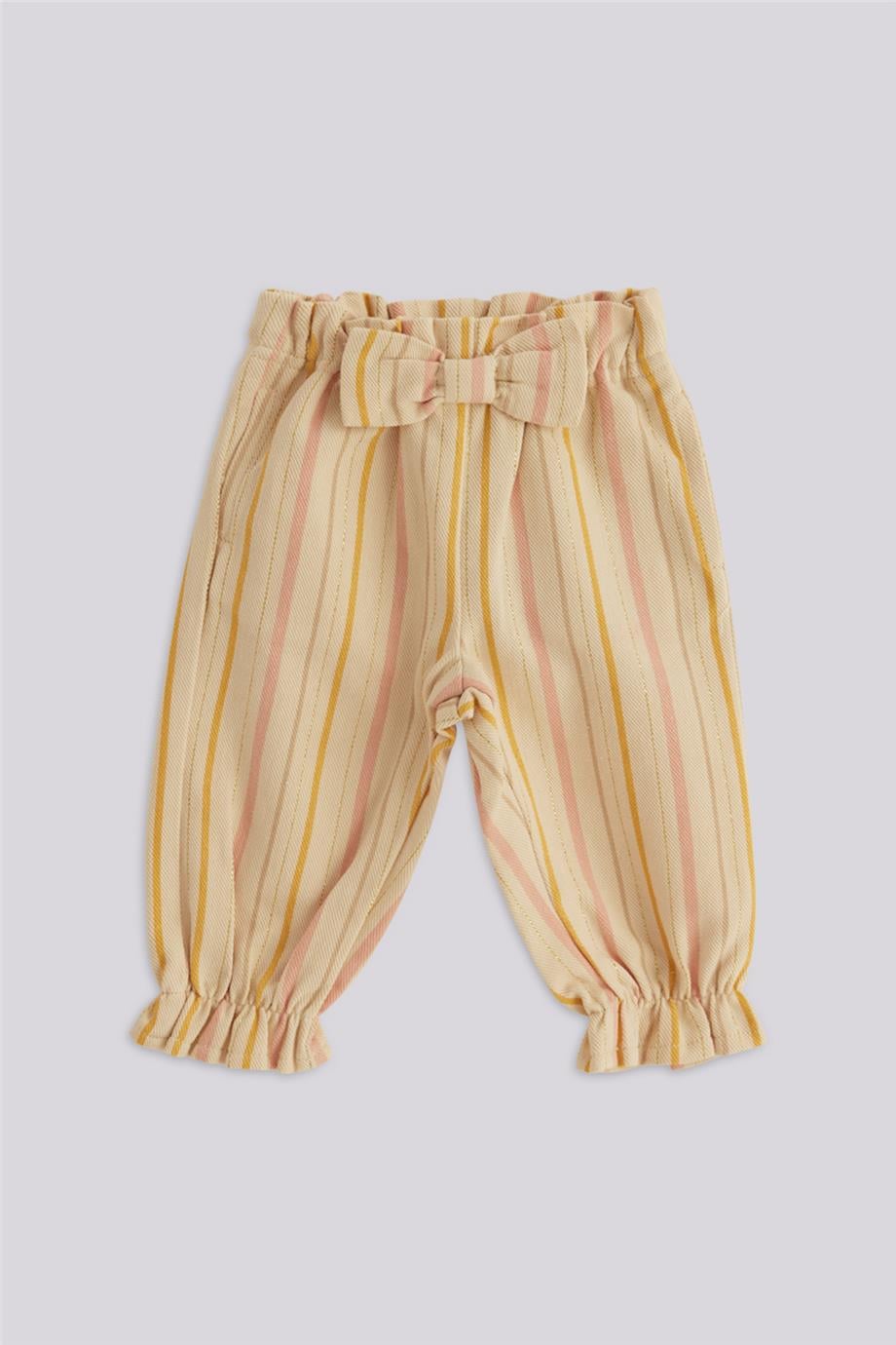 Layette Kız Bebek Çizgili Pantolon