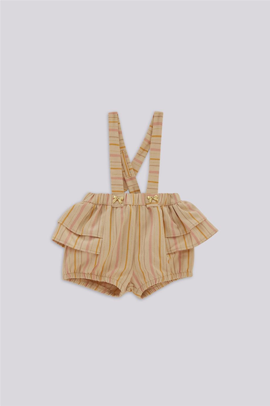 Layette Kız Bebek Çizgili Tulum