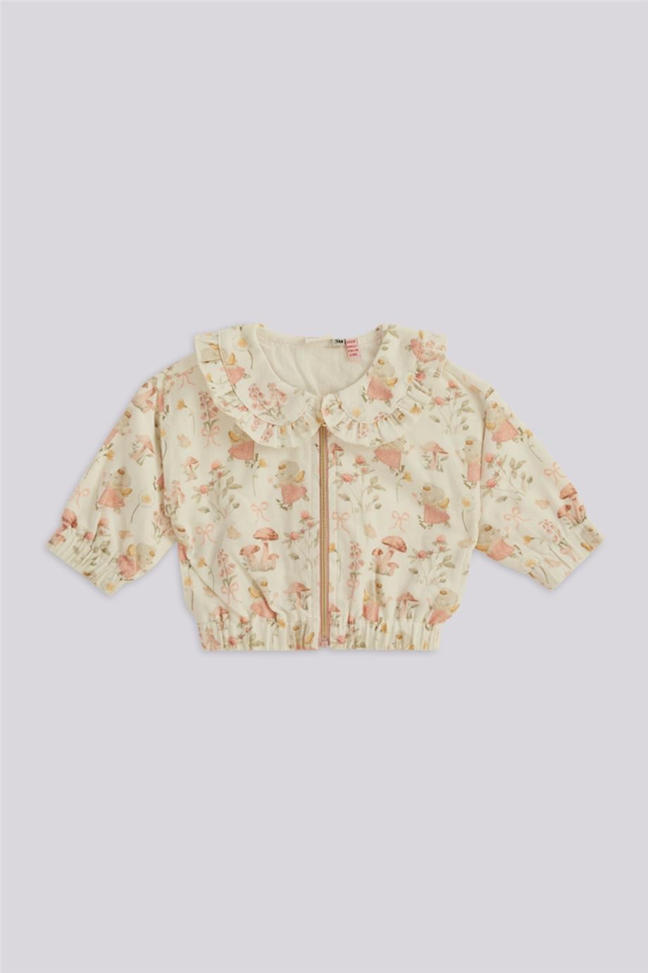 Layette Kız Bebek Desenli Ceket