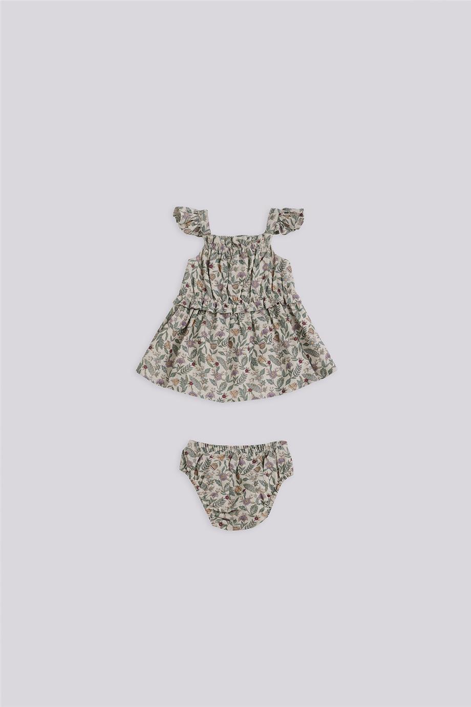 Layette Kız Bebek Desenli Elbise görsel 2