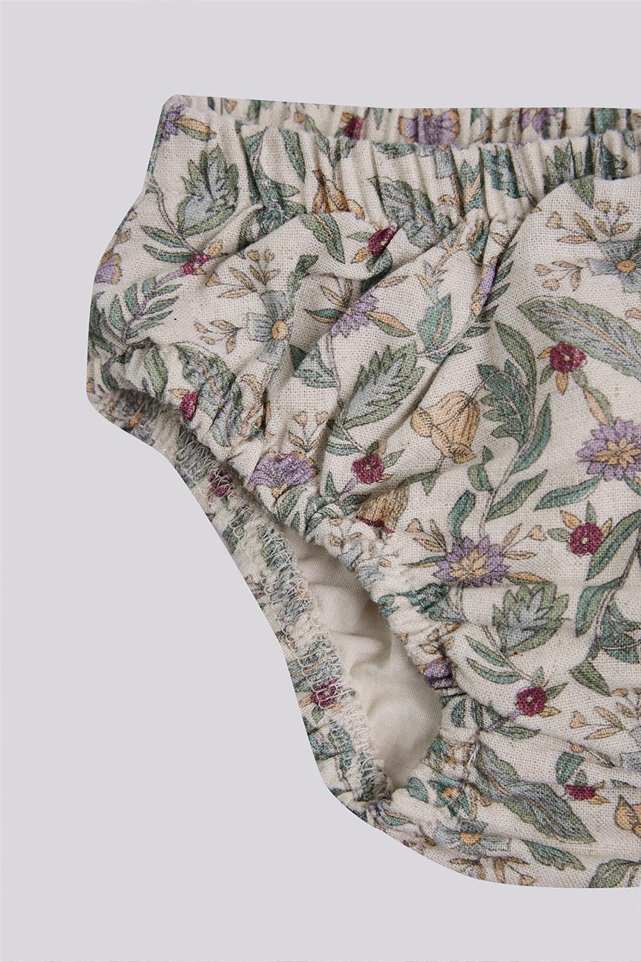 Layette Kız Bebek Desenli Elbise görsel 4
