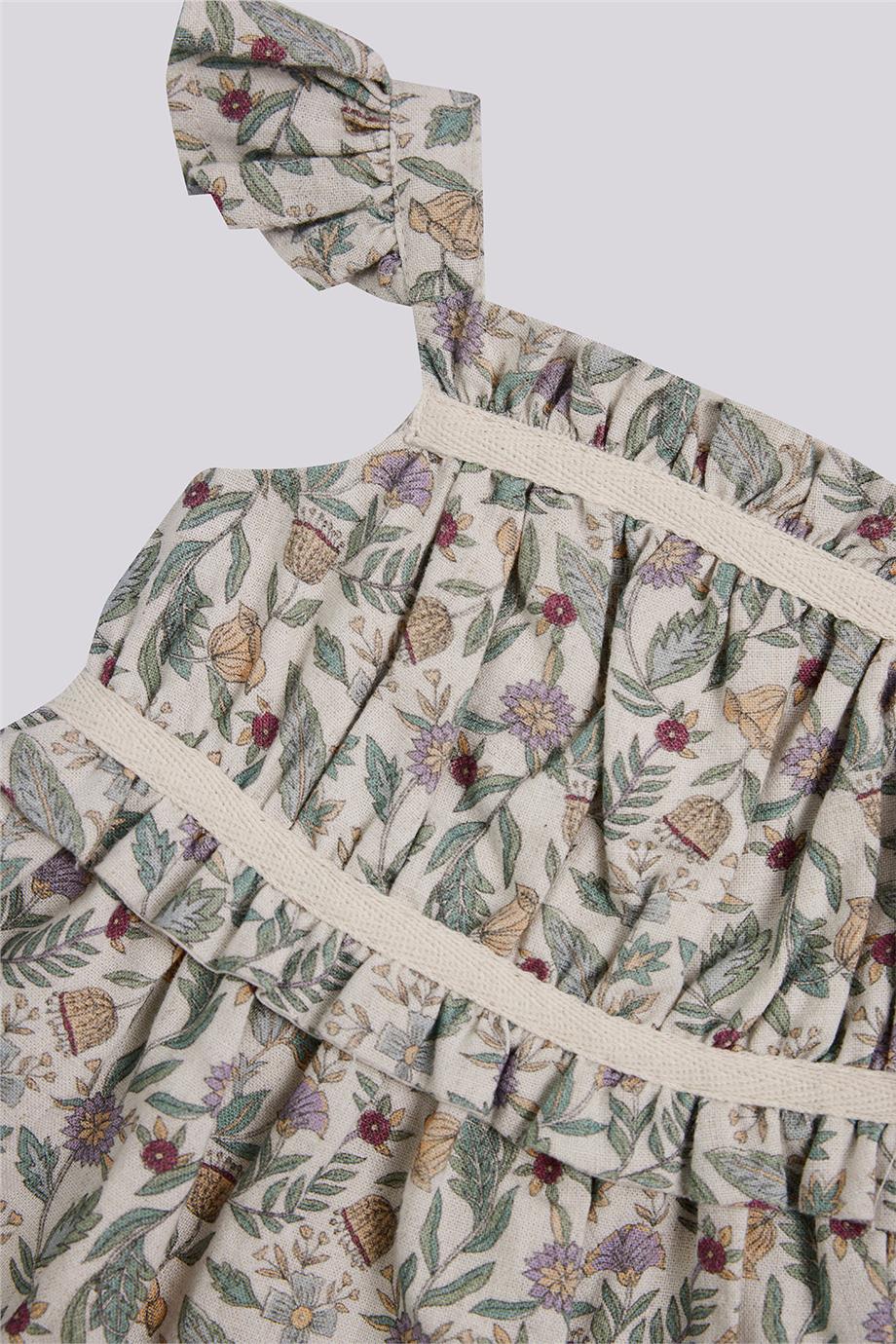 Layette Kız Bebek Desenli Elbise görsel 3