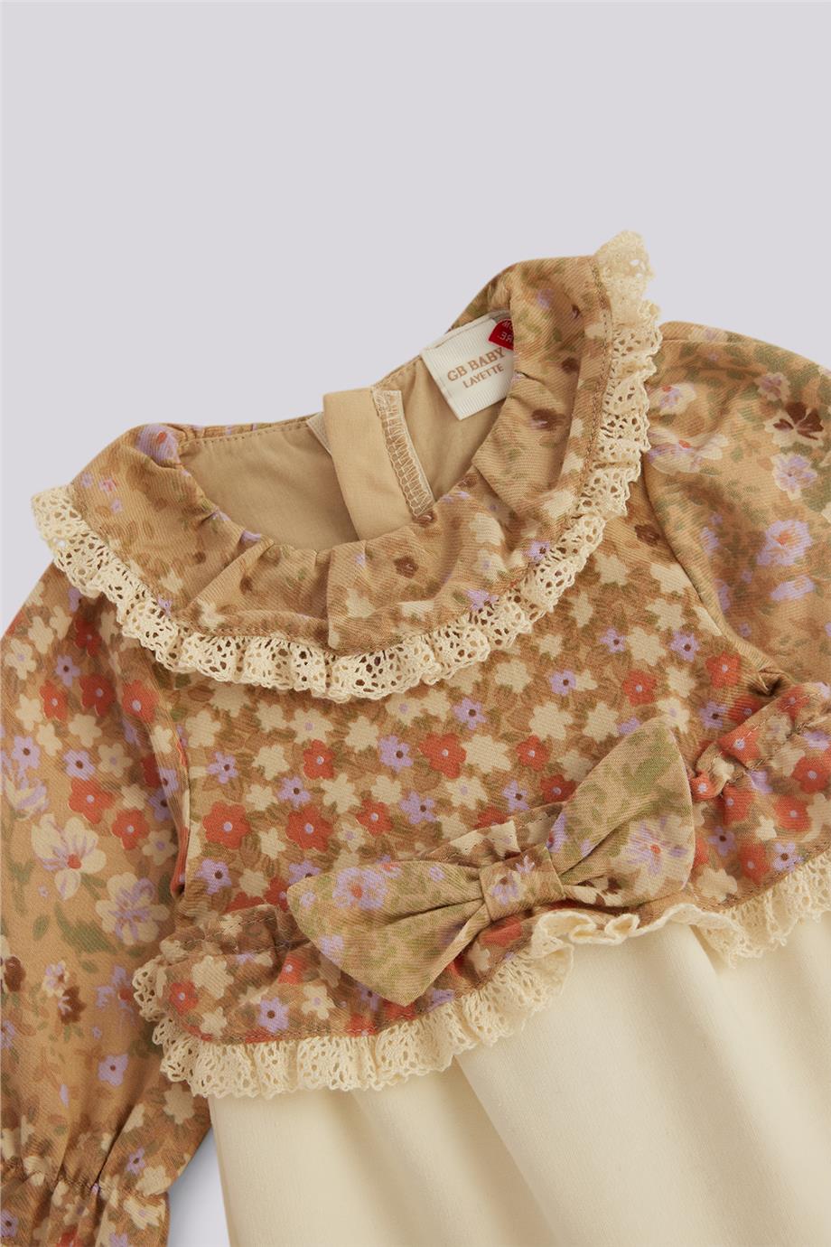 Layette Kız Bebek Desenli Tulum görsel 2