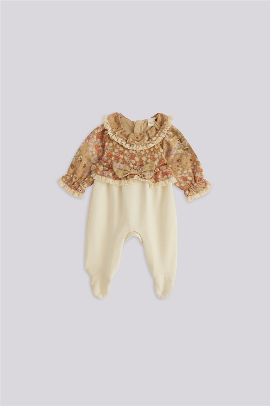 Layette Kız Bebek Desenli Tulum