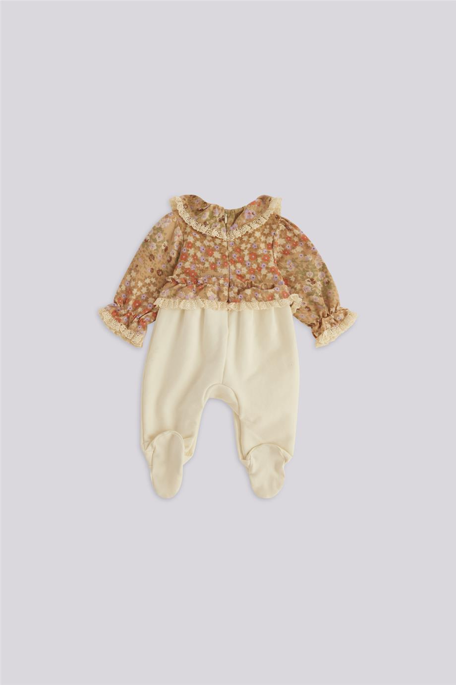 Layette Kız Bebek Desenli Tulum görsel 3