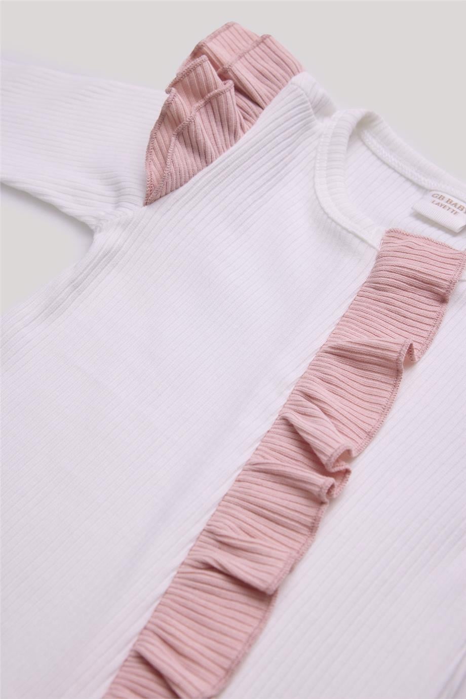 Layette Kız Bebek Ekru Tulum görsel 3