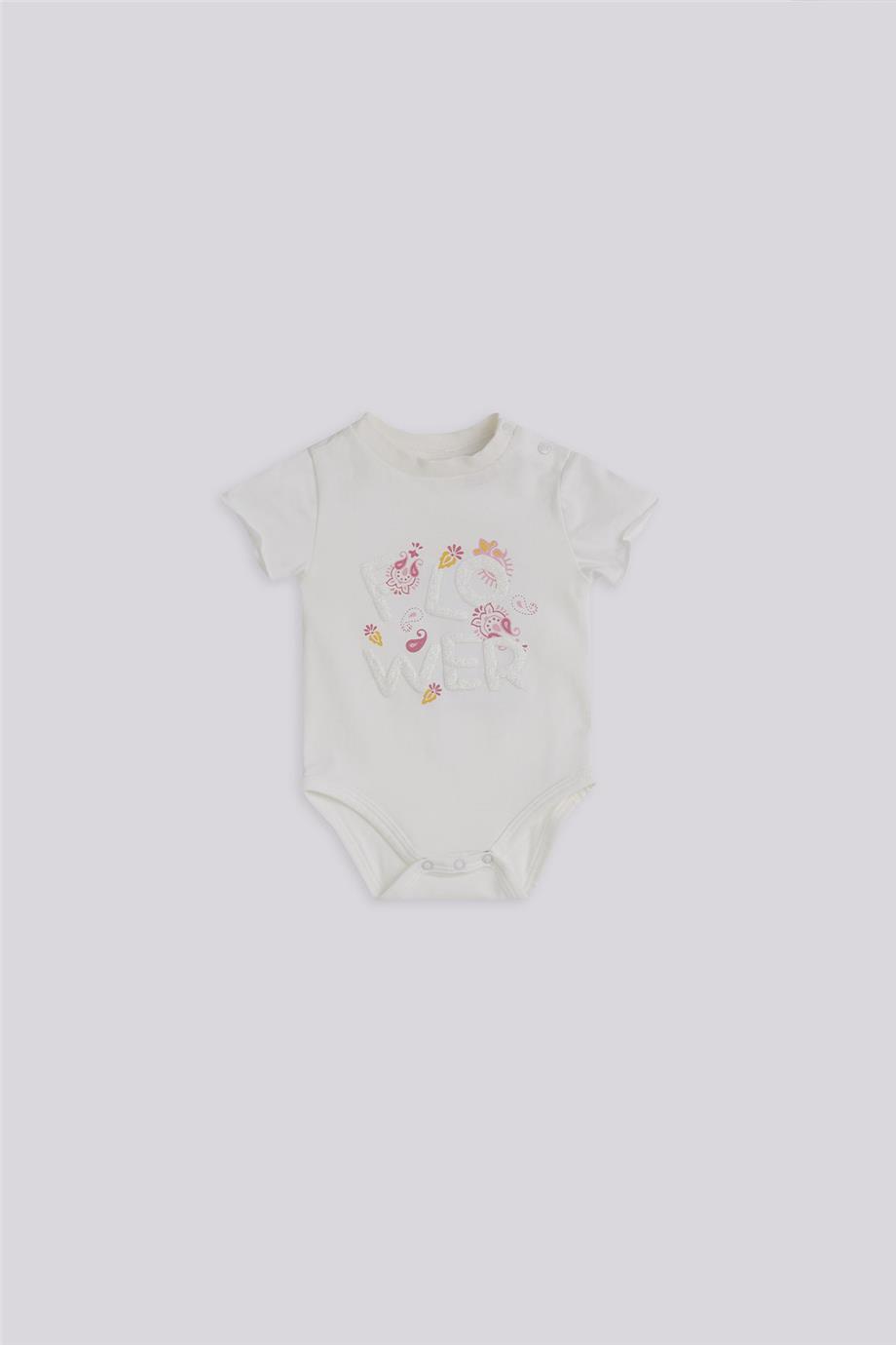 Layette Kız Bebek Ekru Body