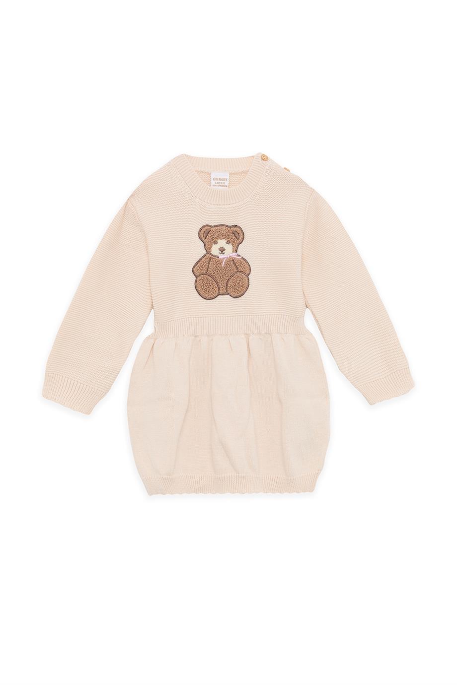 Layette Kız Bebek Ekru Elbise