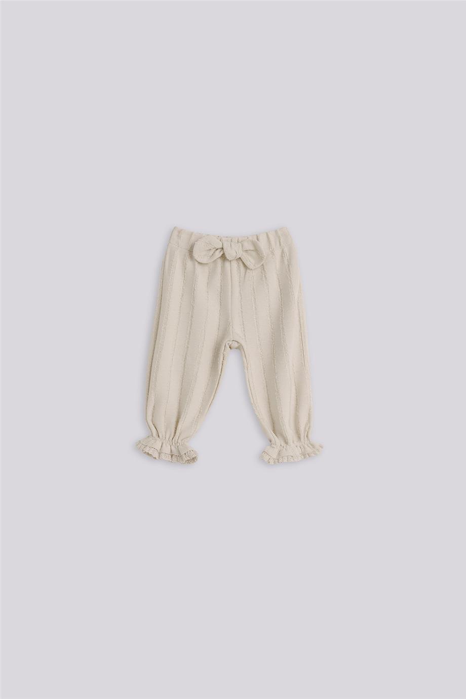 Layette Kız Bebek Ekru Eşofman Altı