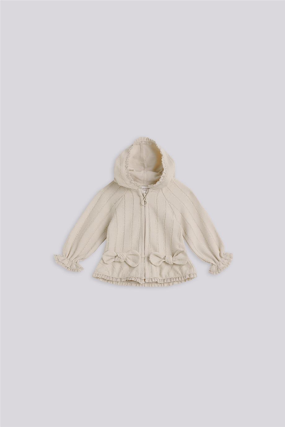 Layette Kız Bebek Ekru Eşofman Üstü