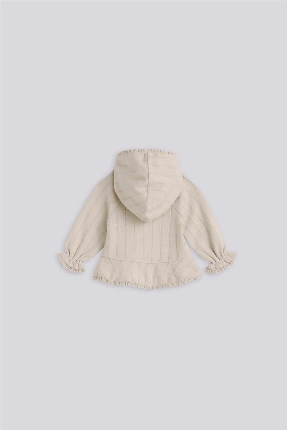 Layette Kız Bebek Ekru Eşofman Üstü görsel 2