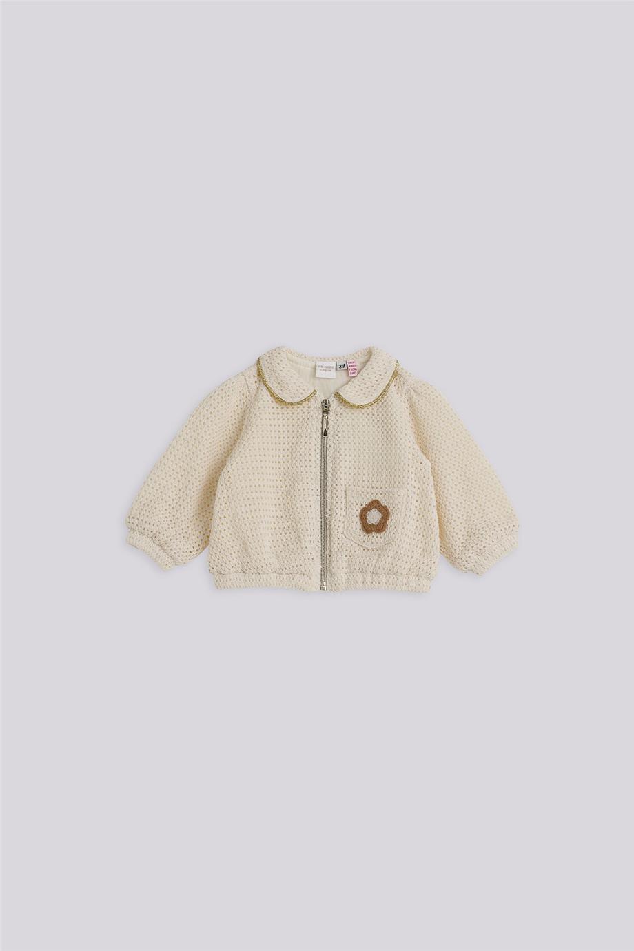Layette Kız Bebek Ekru Eşofman Üstü