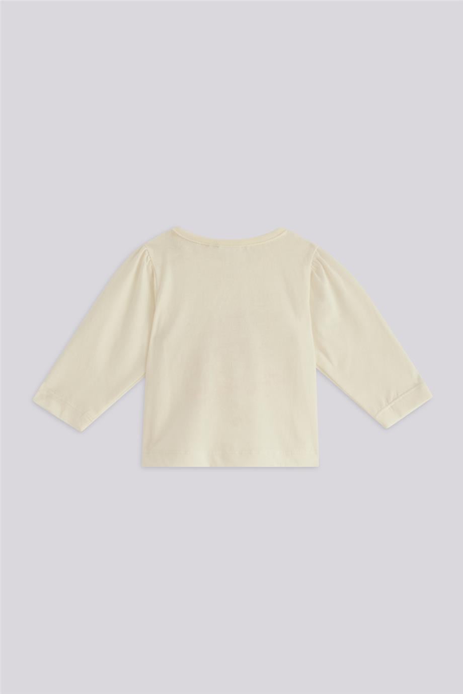 Layette Kız Bebek Ekru Tişört görsel 3