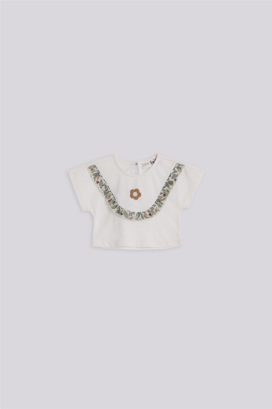 Layette Kız Bebek Ekru Tişört