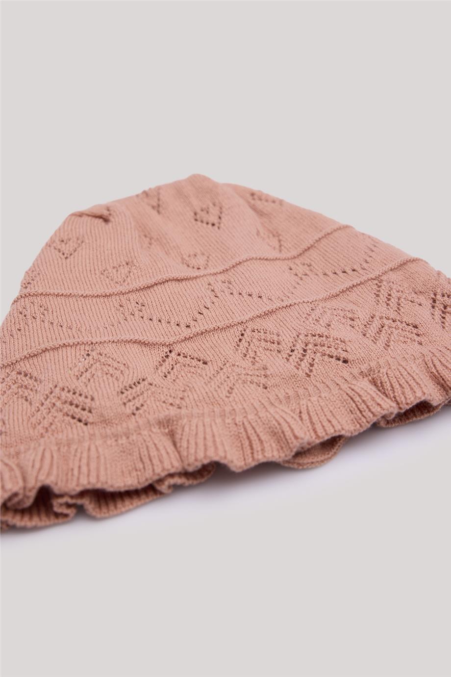Layette Kız Bebek Pembe Bere görsel 3