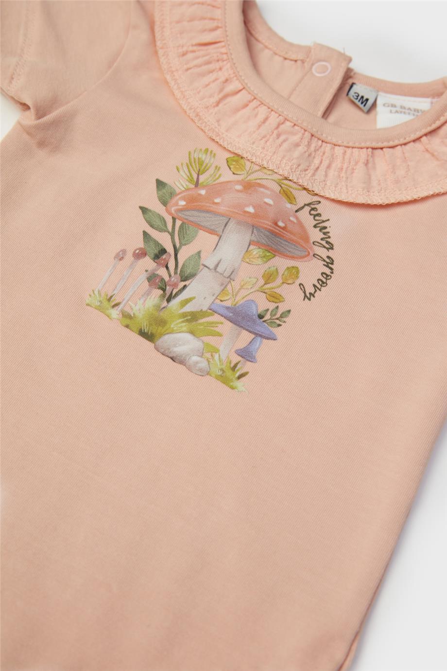 Layette Kız Bebek Somon Body görsel 3