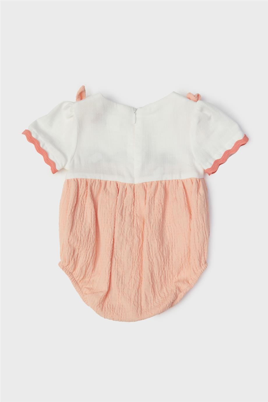 Layette Kız Bebek Somon Tulum görsel 2