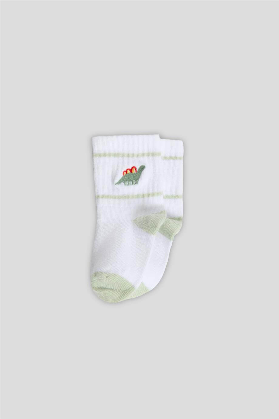 NBT BSC GB Baby Erkek Bebek Beyaz Nakışlı Çorap
