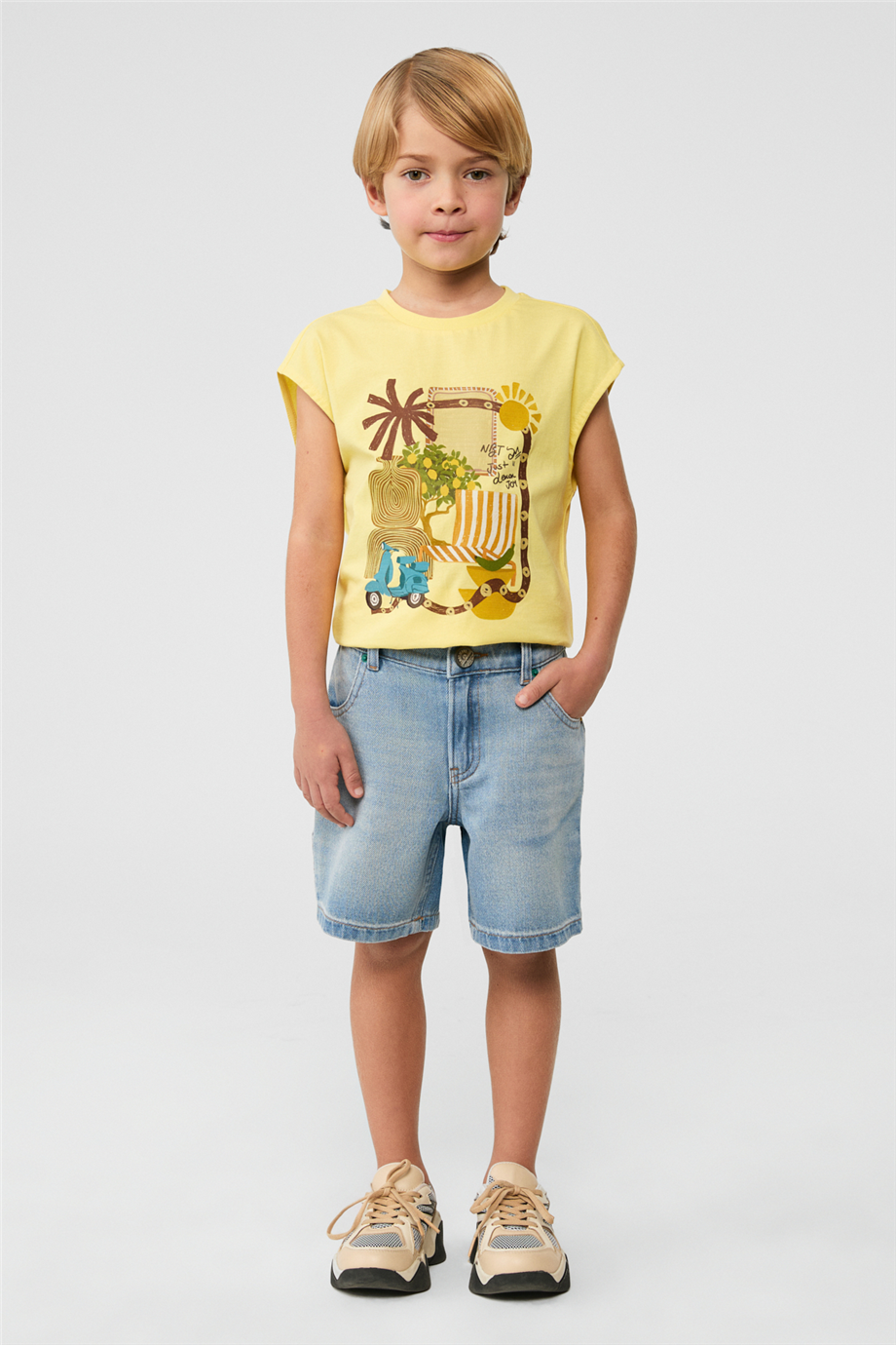 NBT Jeans NBT BSC Erkek Çocuk Denim Nakışlı Şort