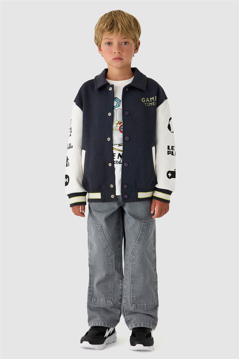 NBT Jeans Erkek Çocuk Gömlek Yaka Oversize Ceket