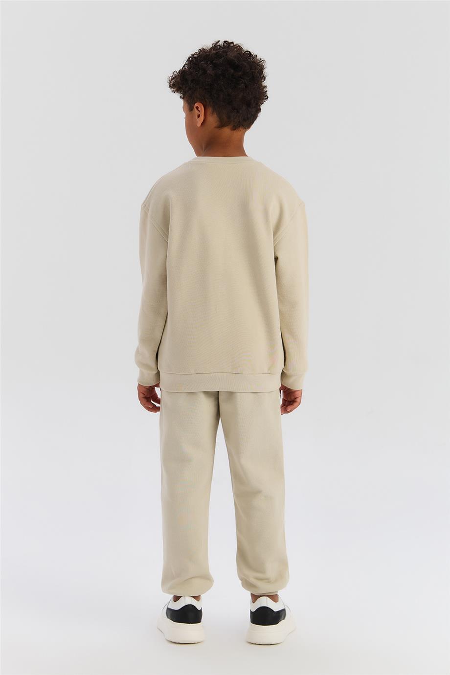 NBT BSC Erkek Çocuk Bej Sweatshirt görsel 4
