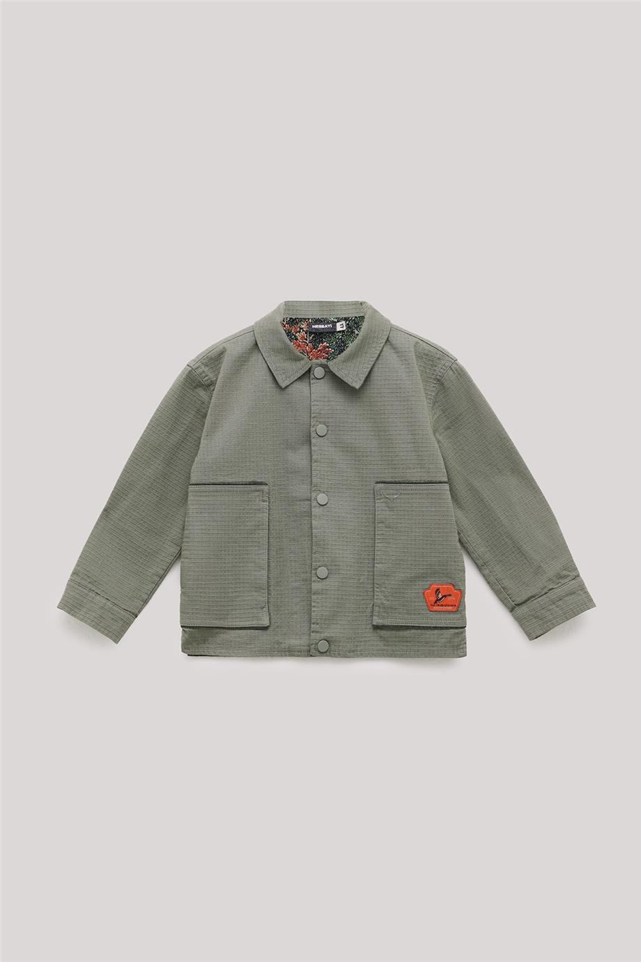 NBT Jeans Erkek Çocuk Çıtçıtlı Spor Bej Ceket