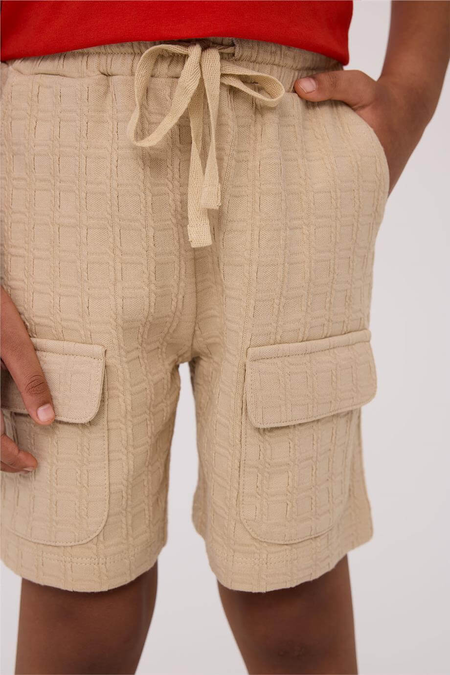 NBT Jeans Erkek Çocuk Bej Şort görsel 3