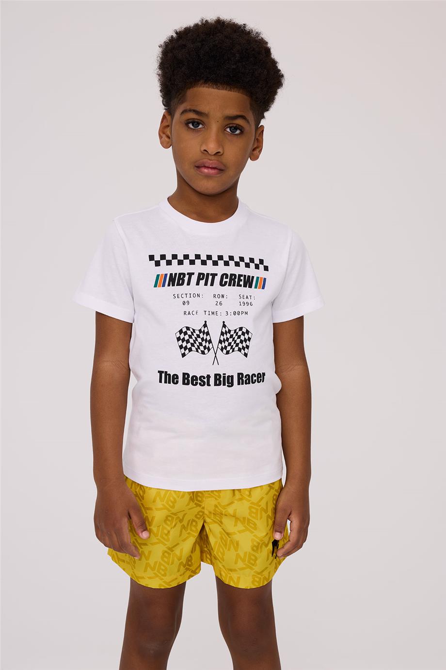 NBT Jeans Erkek Çocuk Beyaz Tişört görsel 2